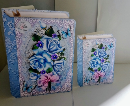 Book of Blue Roses 5x7 Shaped Mini Page Kit by Jackie Odonnell