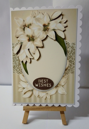 A5   Blank Topper   Yvory Lilies by Jackie Odonnell