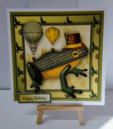 Steampunk Frog - Decoupage Card Mini Kit by Jackie Odonnell