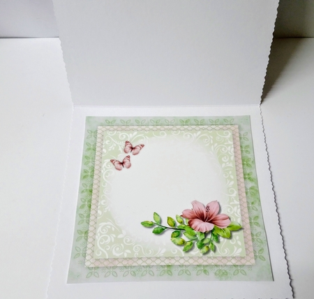 Vintage Flowers & Butterflies Insert by Jackie Odonnell