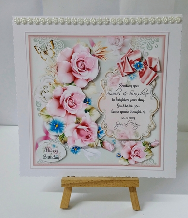 Pink Roses with verse Mini Page Kit by Jackie Odonnell