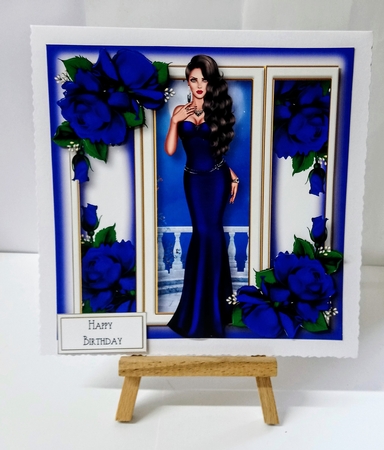 Elegance With Royal Blue Roses by Jackie Odonnell