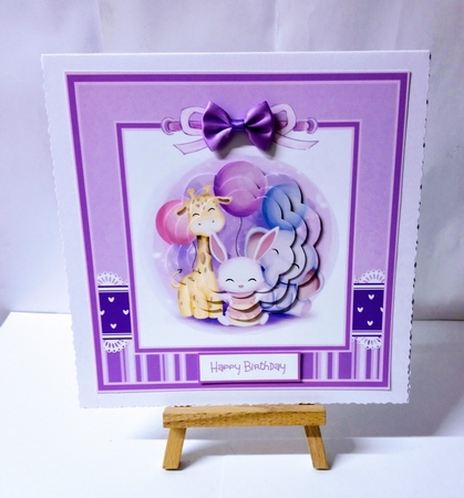 Baby animals 7x7 card by Jackie Odonnell