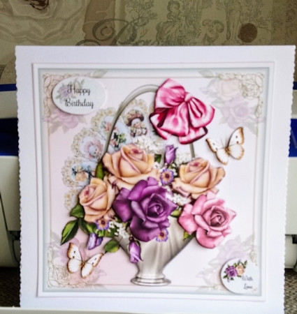 Vintage Rose Basket Mini Page Kit by Jackie Odonnell