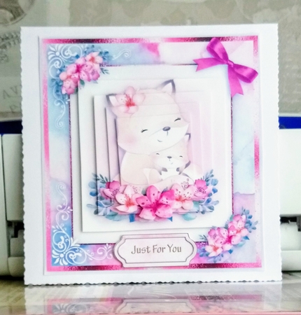 Birthday card with cute flowers by Jackie Odonnell