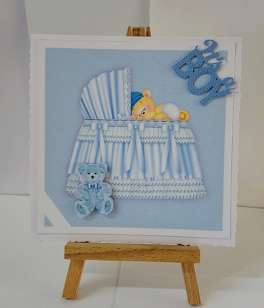 Cute  Baby BOY   Topper & Insert by Jackie Odonnell