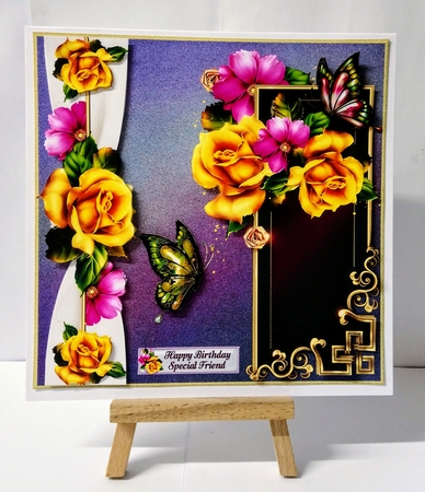 Vivid Roses and Butterflies by Jackie Odonnell