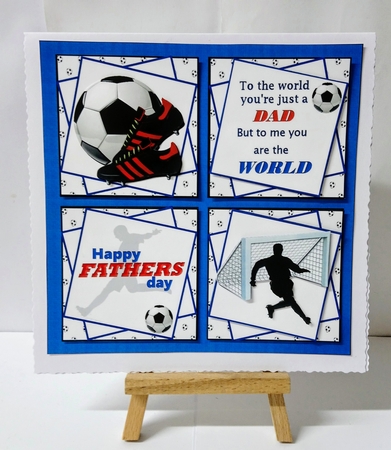 8x8 The world to me Dad soccer mini kit by Jackie Odonnell