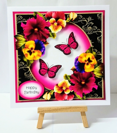 Vivid Pansies 8x8 by Jackie Odonnell