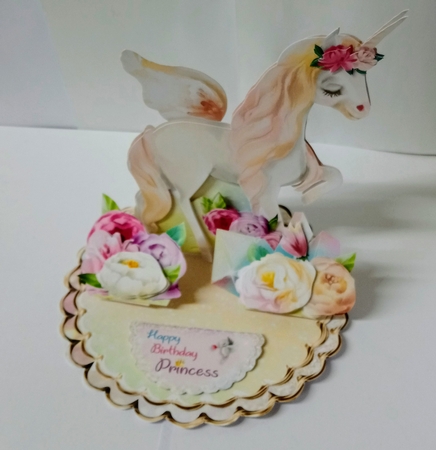 The Princess & The Unicorn 1 Triple Easel Card Mini Kit by Jackie Odonnell