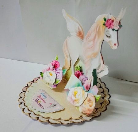 The Princess & The Unicorn 1 Triple Easel Card Mini Kit by Jackie Odonnell