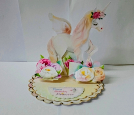The Princess & The Unicorn 1 Triple Easel Card Mini Kit by Jackie Odonnell
