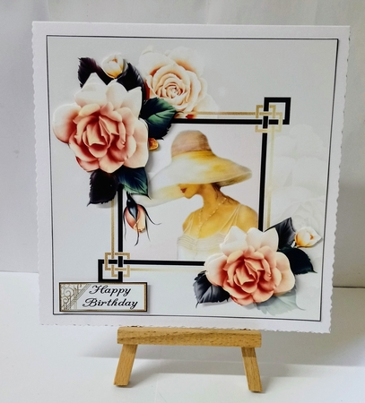 8x8 Art deco elegance with roses 1 mini kit by Jackie Odonnell