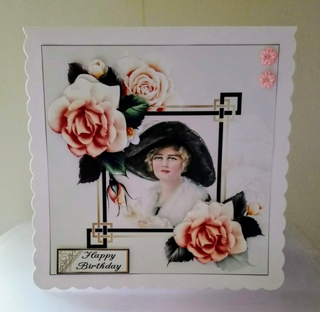 8x8 Art deco elegance with roses 2 mini kit by Jackie Odonnell