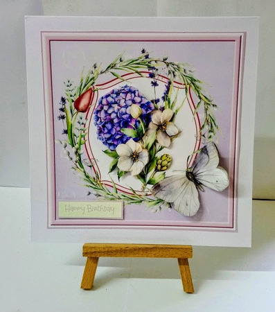 Blue Hydrangea 7x7 card by Jackie Odonnell
