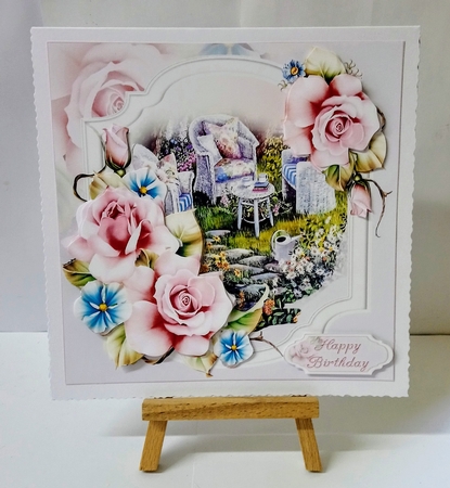 8x8 Cool roses with afternoon tea mini kit by Jackie Odonnell