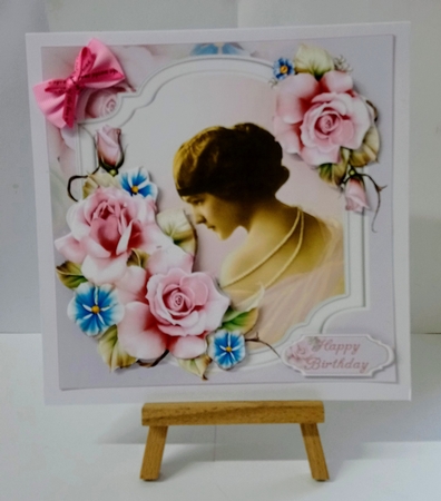 8x8 Cool roses with vintage lady mini kit by Jackie Odonnell