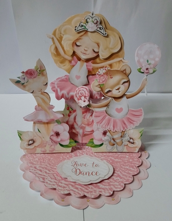 Prima Ballerina 1Triple Easel Card Mini Kit by Jackie Odonnell
