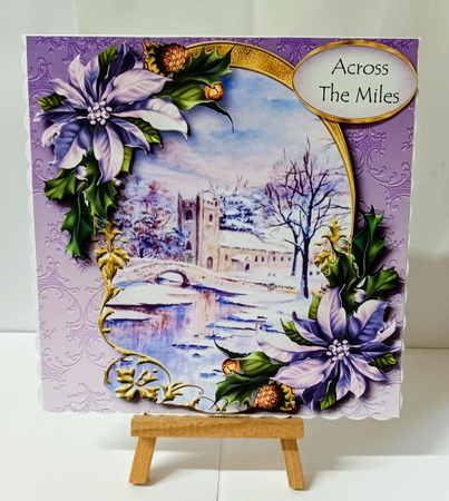 Arched Winter Scene - Snowy Church by Jackie Odonnell