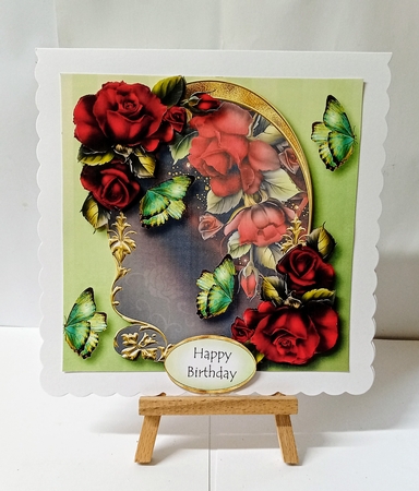 Golden Arched Frame - Drama Roses by Jackie Odonnell