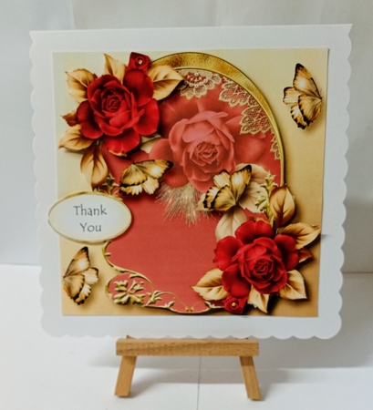 Golden Arched Frame - Royale roses by Jackie Odonnell