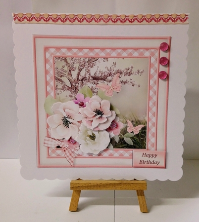 Sweet Posy Decoupage Card Front by Jackie Odonnell
