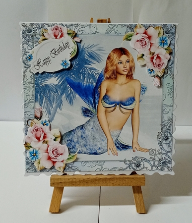 Mermaid Blue Birthday Mini Kit by Jackie Odonnell