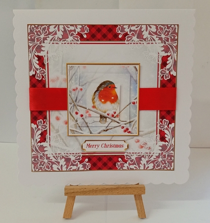 Christmas Vintage Robins Lace Filigree Topper 6 by Jackie Odonnell