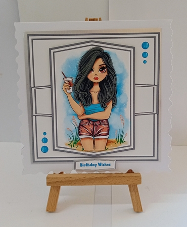 4, Card Fronts, Coffee Girl by Jackie Odonnell