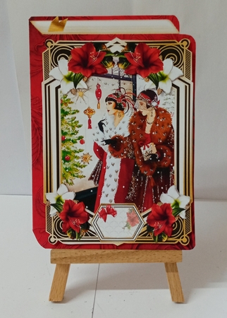 Art Deco Christmas Book 5x7 Shaped Mini Page Kit by Jackie Odonnell