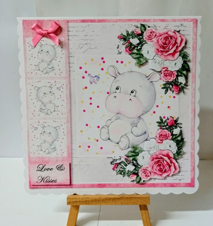 Topper Cute  Hippo   Birthday Girl by Jackie Odonnell