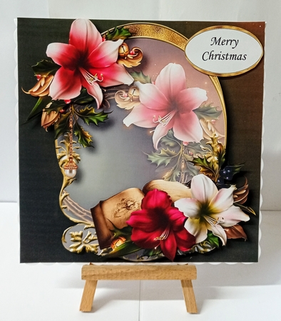 Golden Christmas Arch - Festive Amaryllis by Jackie Odonnell