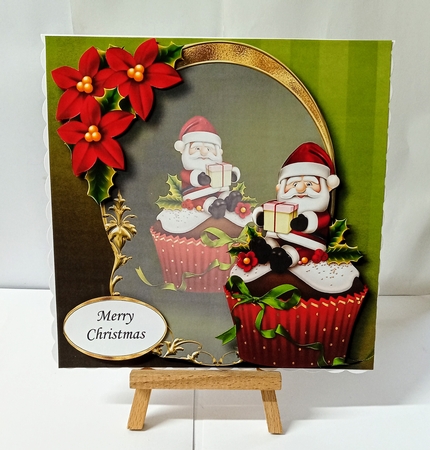Golden Christmas Arch - Santa Cupcake by Jackie Odonnell