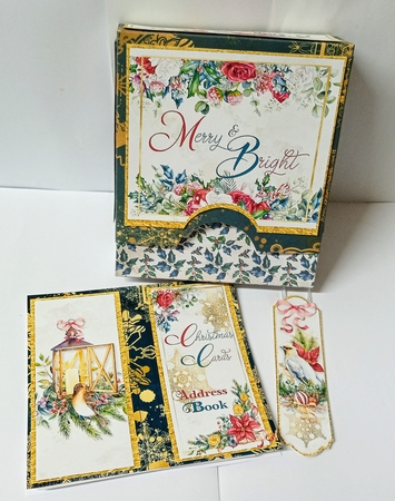 Merry & Bright Storage Box and Address Book by Jackie Odonnell