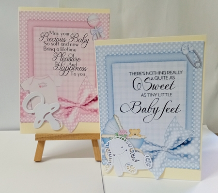 Pink & Blue Baby Toppers by Jackie Odonnell