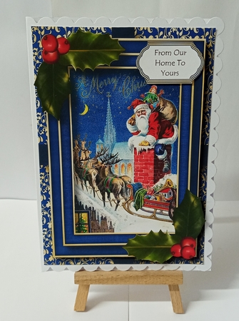 Vintage Christmas In Blue 3 by Jackie Odonnell