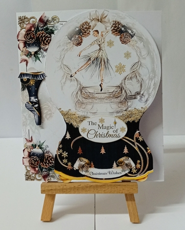 Watercolour Ballerina Shaped Christmas Snowglobe Mini Page Kit by Jackie Odonnell