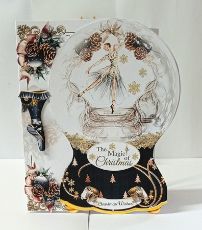 Watercolour Ballerina Shaped Christmas Snowglobe Mini Page Kit by Jackie Odonnell