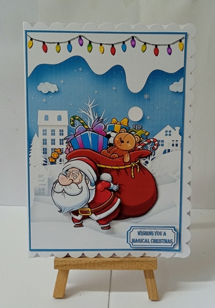 Santa in the snow by Jackie Odonnell