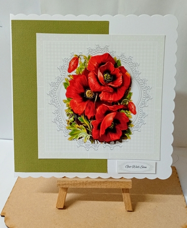 Lovely Red Poppies Get Well Topper by Jackie Odonnell