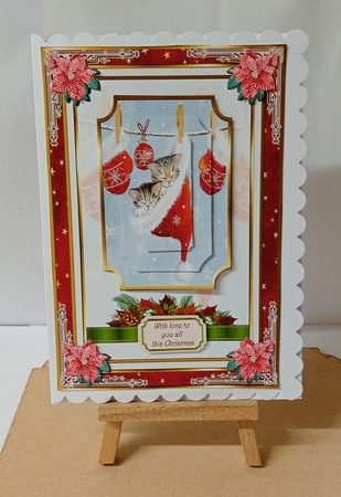 Christmas Snuggles Decoupage Topper 2 by Jackie Odonnell