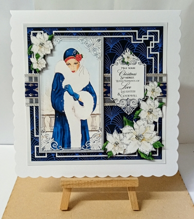 Art Deco Christmas Ladies Blue Series Bumper   by Jackie Odonnell