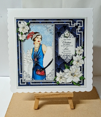 Art Deco Christmas Ladies Blue Series MiniKit-2 by Jackie Odonnell