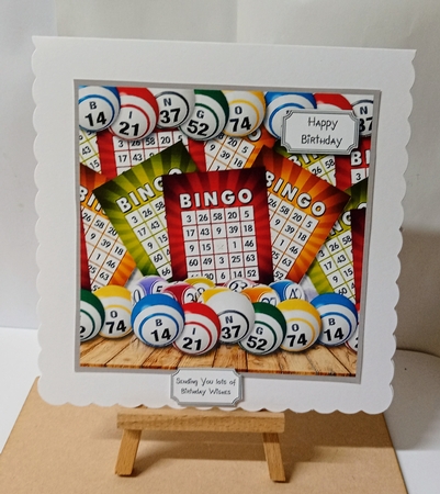 Bingo bonkers card topper by Jackie Odonnell