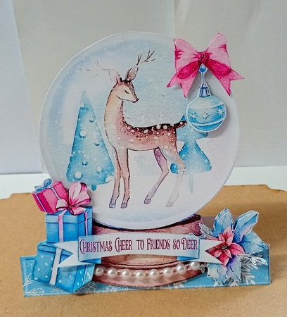 Deer Christmas Snow Globe Mini Kit by Jackie Odonnell
