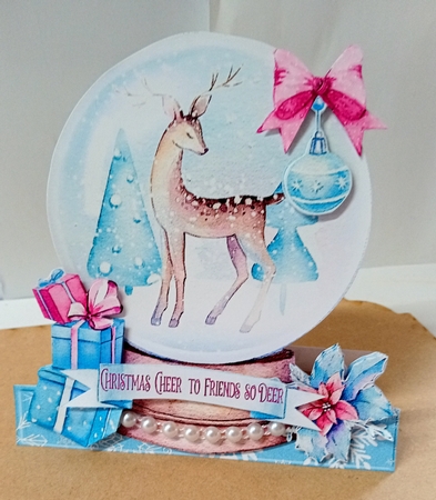 Deer Christmas Snow Globe Mini Kit by Jackie Odonnell