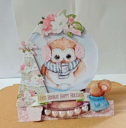 Merry Christmas to Yoo Hoo Snow Globe Mini Kit by Jackie Odonnell