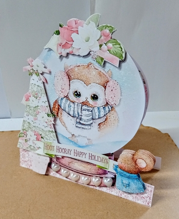 Merry Christmas to Yoo Hoo Snow Globe Mini Kit by Jackie Odonnell