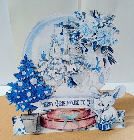 Christmouse Carolling Snow Globe Mini Kit by Jackie Odonnell