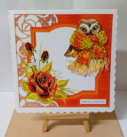 3 Orange rose card fronts/toppers by Jackie Odonnell
